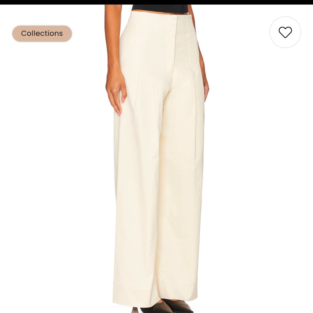NWT ALC Bennett Pleated Wide Leg Pant in Beige- Size 6 - Picture 3 of 14